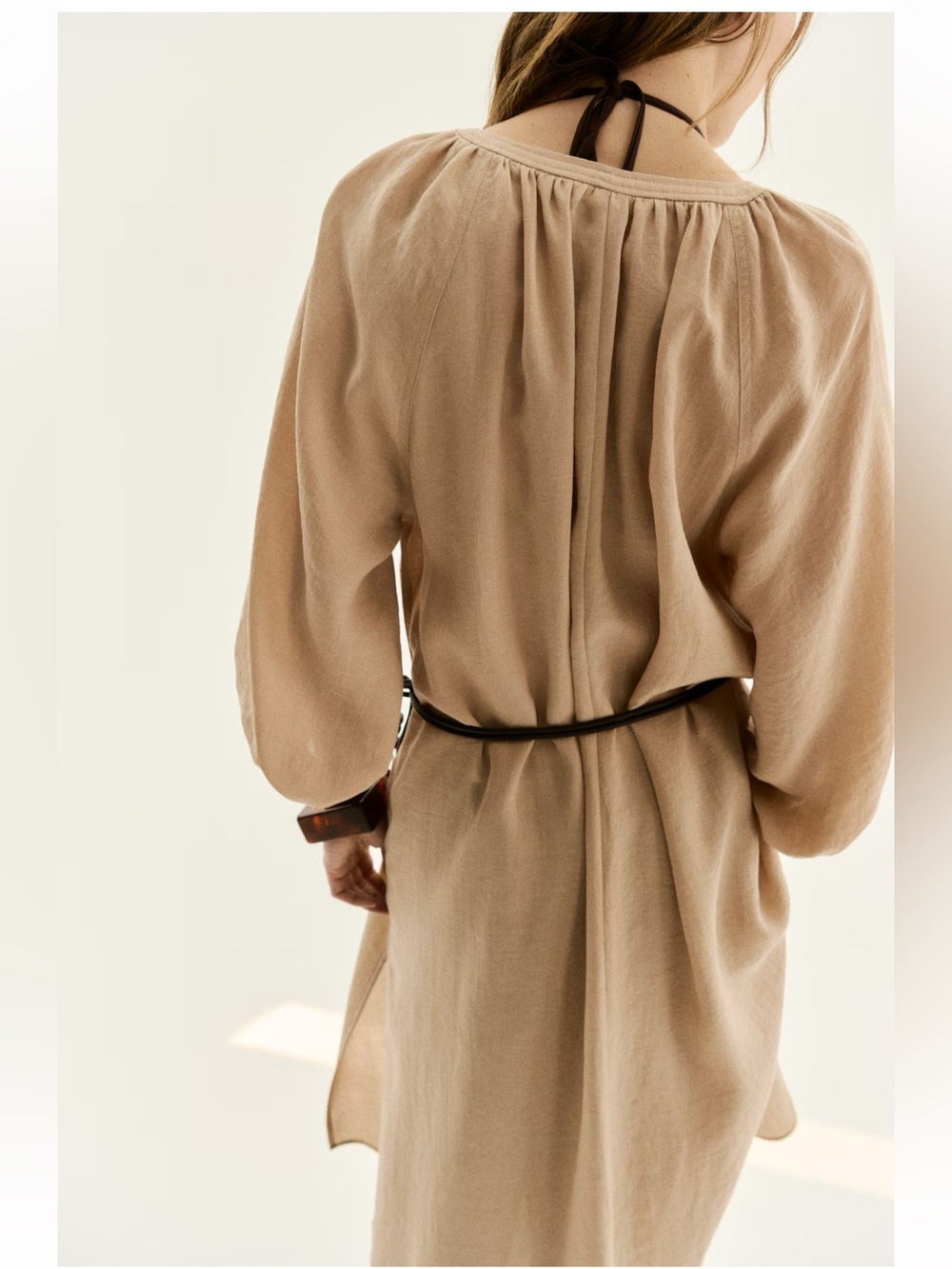 H&M Women’s brown oversized tunic dress size medium - Picture 3 of 6